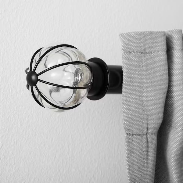 IKEA Blast Finials 1 Pair Black