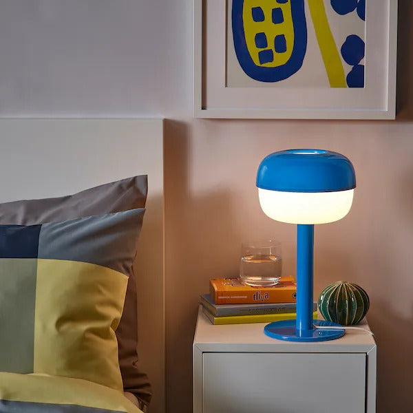 IKEA BLASVERK Table lamp, blue | IKEA Table Lamps | Eachdaykart