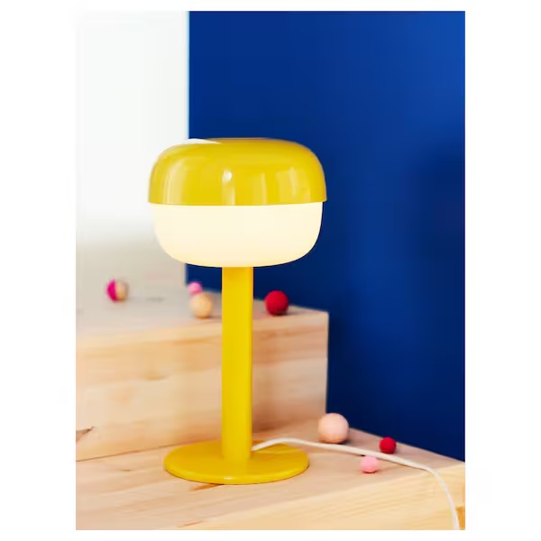 IKEA BLASVERK Table lamp, yellow | IKEA Table Lamps | Eachdaykart