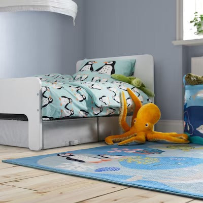 IKEA BLAVINGAD Duvet cover and pillowcase, penguin pattern/light turquoise, 150x200/50x80 cm (59x78 3/4/20x31 ") | IKEA Bed linen | Eachdaykart