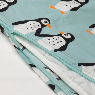 IKEA BLAVINGAD Duvet cover and pillowcase, penguin pattern/light turquoise, 150x200/50x80 cm (59x78 3/4/20x31 ") | IKEA Bed linen | Eachdaykart