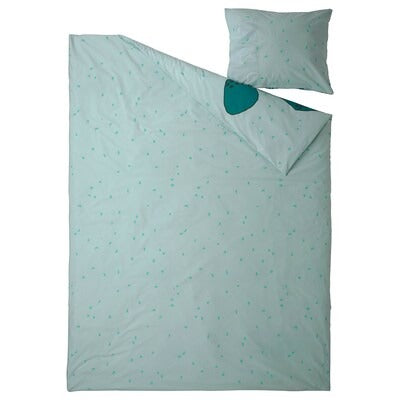 IKEA BLAVINGAD Duvet cover and pillowcase, turtle pattern/turquoise, 150x200/50x80 cm (59x78 3/4/20x31 ") | IKEA Bed linen | Eachdaykart