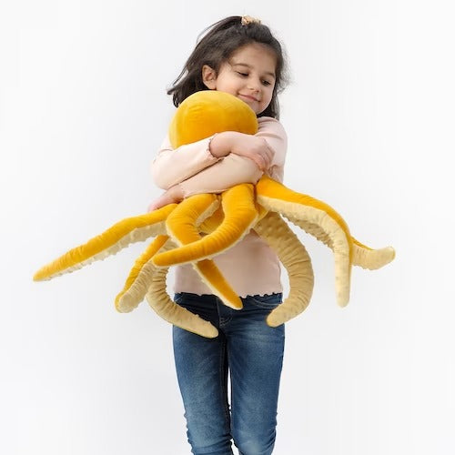 IKEA BLAVINGAD Soft toy, octopus/yellow, 50 cm (20 ") | IKEA Soft Toys | Eachdaykart