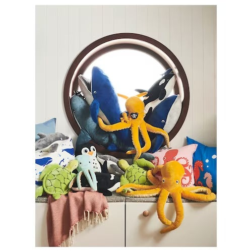 IKEA BLAVINGAD Soft toy, octopus/yellow, 50 cm (20 ") | IKEA Soft Toys | Eachdaykart