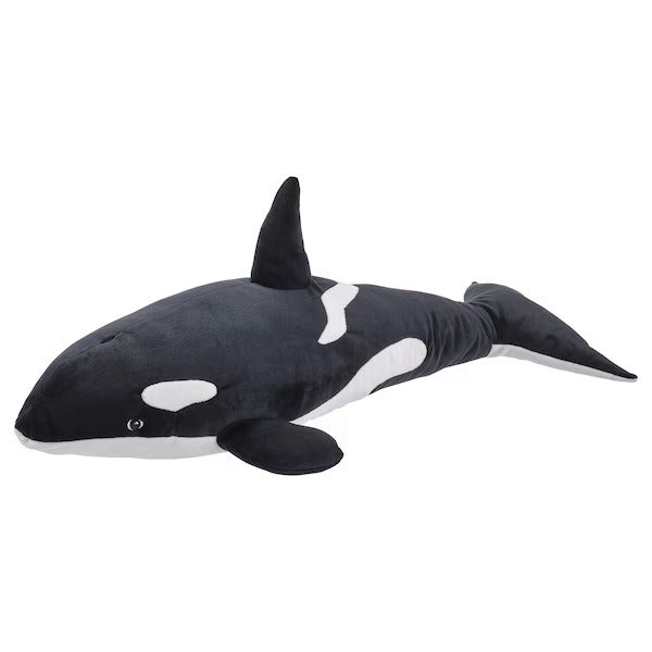 IKEA BLAVINGAD Soft toy, orca/black white, 60 cm (24 ") | IKEA Soft Toys | Eachdaykart