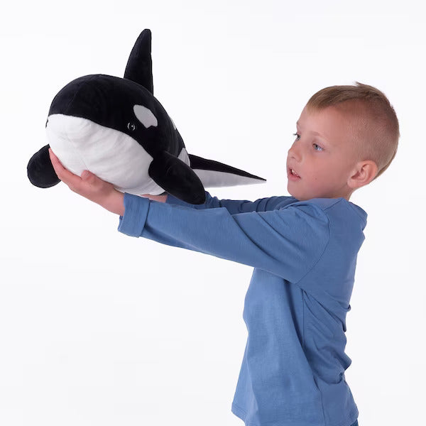 IKEA BLAVINGAD Soft toy, orca/black white, 60 cm (24 ") | IKEA Soft Toys | Eachdaykart
