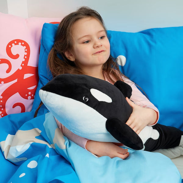 IKEA BLAVINGAD Soft toy, orca/black white, 60 cm (24 ") | IKEA Soft Toys | Eachdaykart