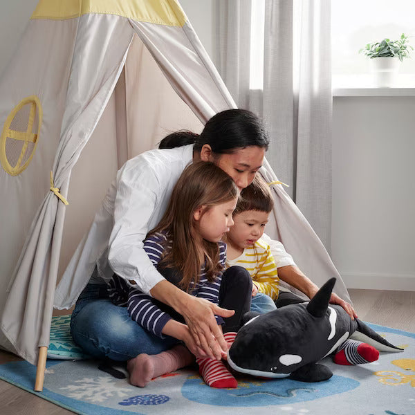 IKEA BLAVINGAD Soft toy, orca/black white, 60 cm (24 ") | IKEA Soft Toys | Eachdaykart