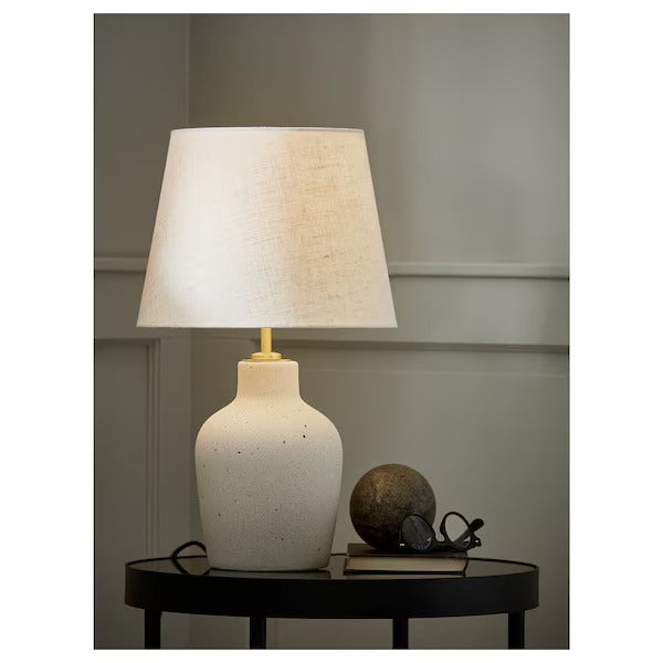 IKEA BLIDVADER Table lamp, off-white ceramic/beige | IKEA Table Lamps | Eachdaykart