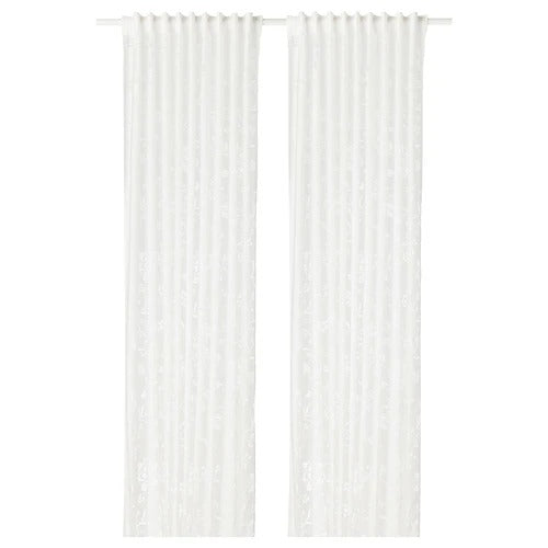 IKEA Borghild Sheer curtains 1 pair white