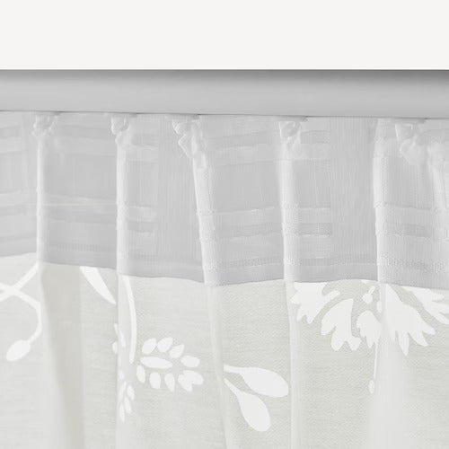 IKEA BORGHILD Sheer curtains, 1 pair, white, 145x250 cm (57x98 ") | IKEA Curtains | Eachdaykart