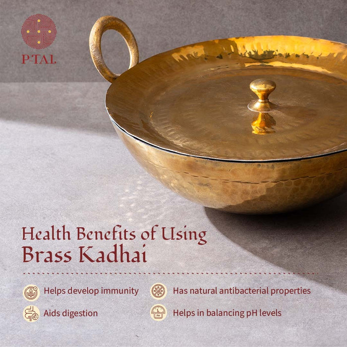 Brass Kadhai (Round Base) | Brass Cookware