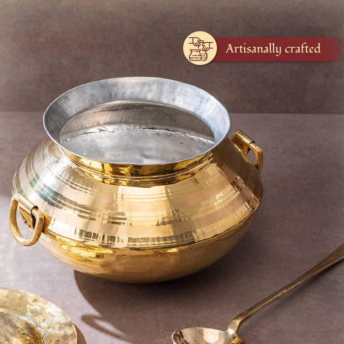 Brass Patili Degchi and Karchi (Ladle) | Brass Cookware