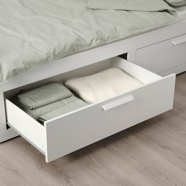 IKEA Brimnes day bed frame with 2 drawers white
