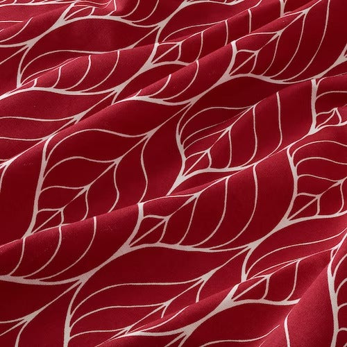 IKEA Brittkarin Vorhänge 1 Paar Blättermuster rot