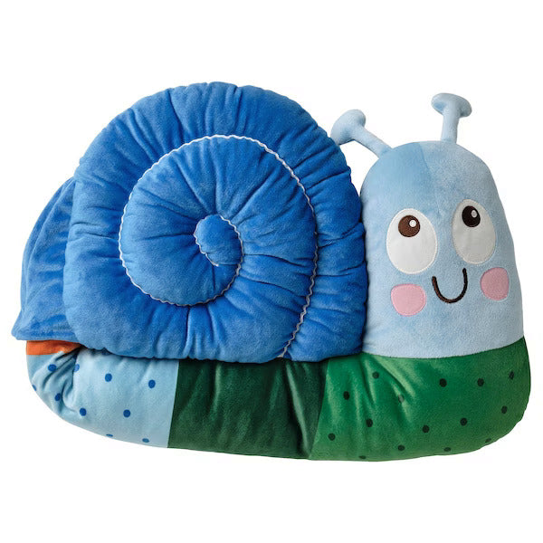 BRUMMIG Cushion, snail shaped/multicolour, 90x36 cm (35x14 ")