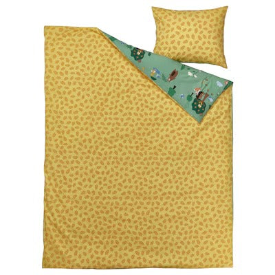 IKEA BRUMMIG Duvet cover and pillowcase, forest animal pattern/multicolour, 150x200/50x80 cm (59x79/20x31 ") | IKEA Bed linen | Eachdaykart