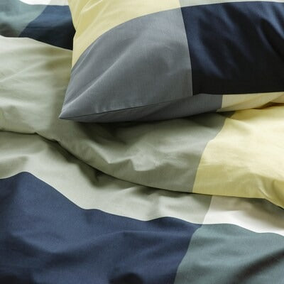 IKEA BRUNKRISSLA Duvet cover and pillowcase, green/multicolour, 150x200/50x80 cm (59x79/20x31 ")| IKEA Bed linen | Eachdaykart