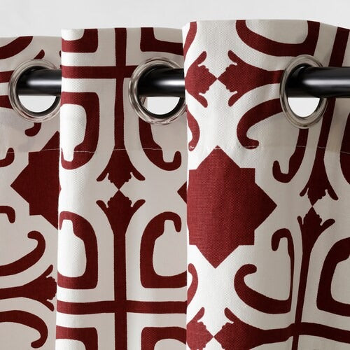 IKEA Bukettspirea Curtains 1 pair flower red