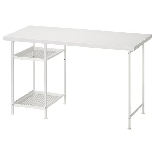 IKEA LAGKAPTEN / SPAND Desk, black-brown/white, 120x60 cm (47 1/4x23 5/8 ")