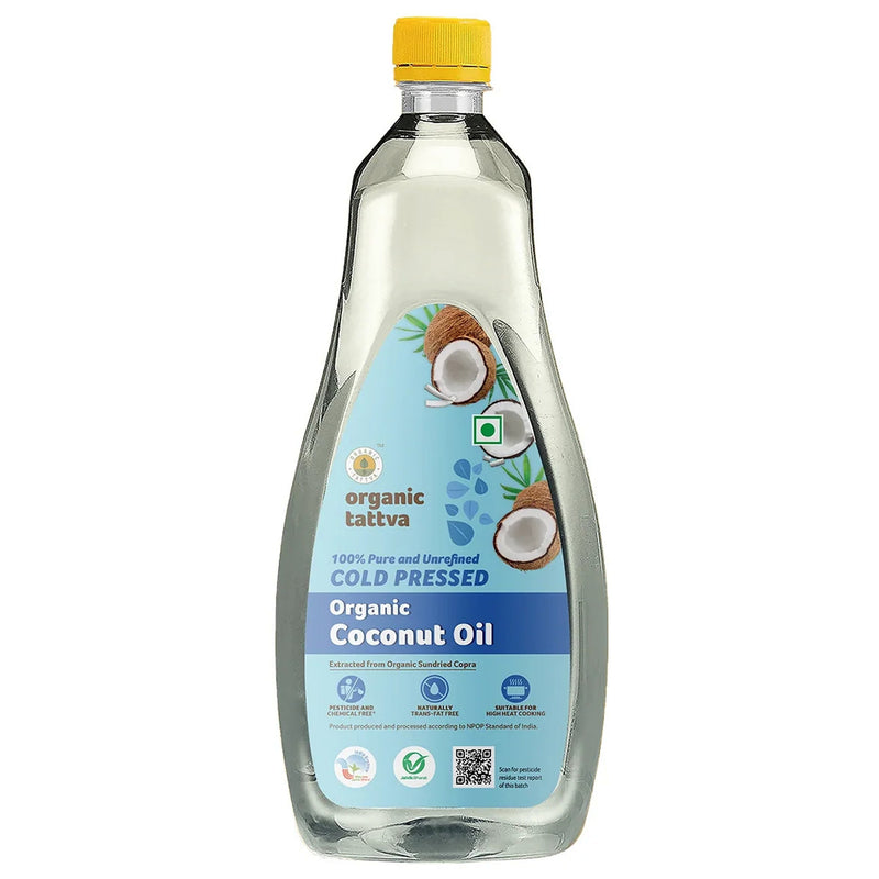 Cold Pressed Coconut Oil 1kg by Organic Tattva