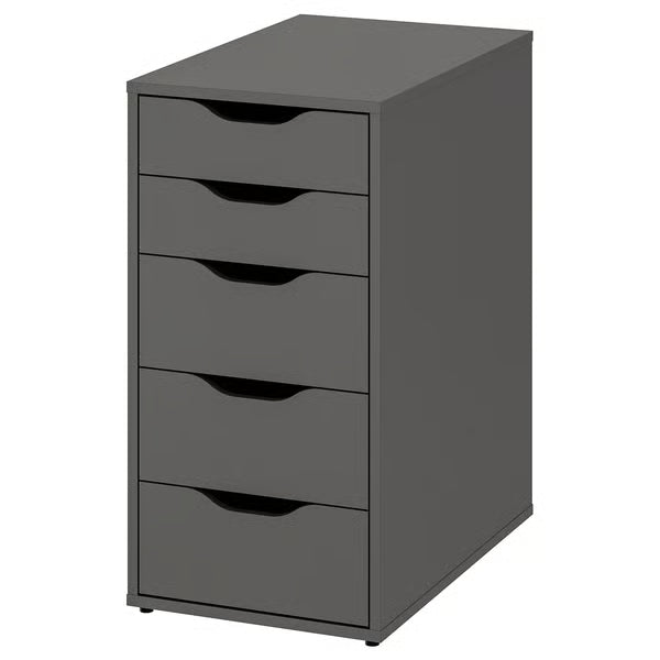 IKEA ALEX Drawer unit, black-blue, 36x70 cm (14 1/8x27 1/2 ")