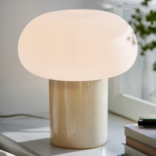 IKEA DEJSA Table lamp, beige/opal white glass | IKEA Table Lamps | Eachdaykart