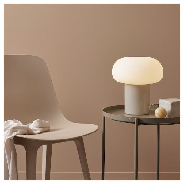 IKEA DEJSA Table lamp, beige/opal white glass | IKEA Table Lamps | Eachdaykart