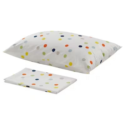 IKEA DROMLAND Flat sheet and pillowcase, multicolour, 150x250/50x80 cm (59x98/20x31 ") | IKEA Bed linen | Eachdaykart