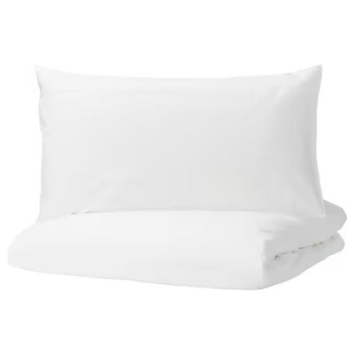 IKEA DVALA Duvet cover and pillowcase, white, 150x200/50x80 cm (59x79/20x31 ") | IKEA Bed linen | Eachdaykart