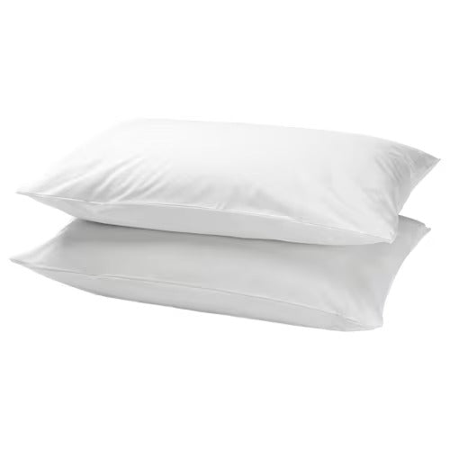 IKEA DVALA Pillowcase, white, 50x80 cm (20x31 "), pack of 2 | IKEA Bed linen | Eachdaykart