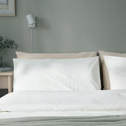 IKEA DVALA Pillowcase, white, 50x80 cm (20x31 "), pack of 2 | IKEA Bed linen | Eachdaykart