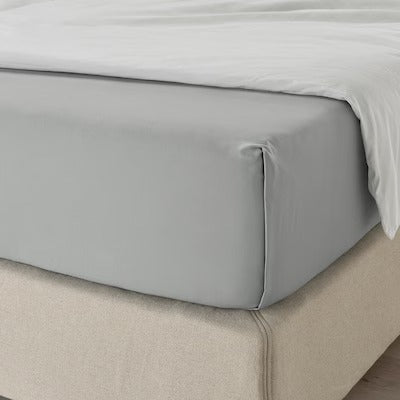 IKEA DVALA Sheet, light grey, 150x260 cm (59x102 ") | IKEA Bed linen | Eachdaykart