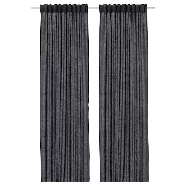 IKEA Dytag curtains 1 pair dark grey