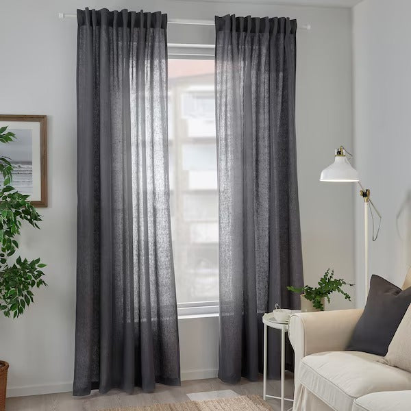 IKEA Dytag curtains 1 pair dark grey