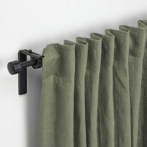 IKEA DYTAG Curtains, 1 pair, grey-green, 145x250 cm (57x98 ") | IKEA Curtains | Eachdaykart