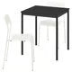 IKEA SANDSBERG Table and 2 chairs, black black/black, 67x67 cm (26 3/8x26 3/8 ")