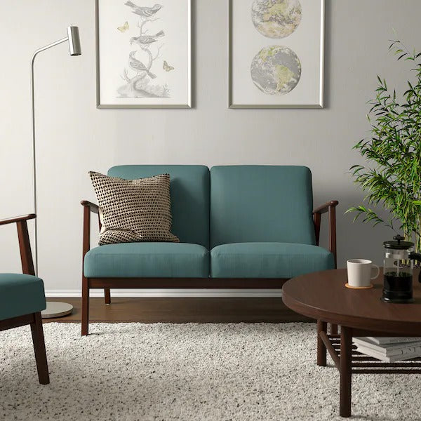 IKEA Ekenset 2-seat sofa kelinge grey turquoise