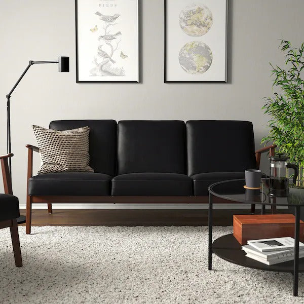 IKEA Ekenaset 3 seat sofa jonsbyn black