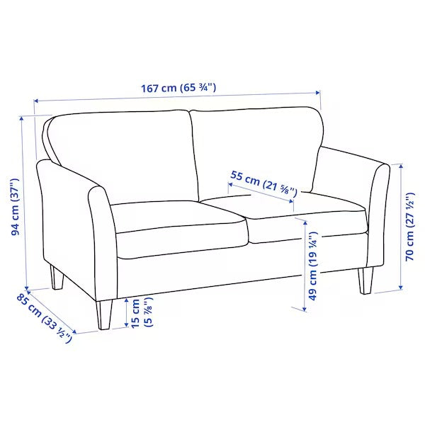 IKEA Ekholma 2 seat sofa kilanda light beige