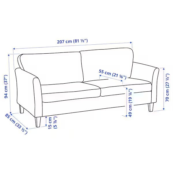 IKEA Ekholma 3 seat sofa kilanda light beige