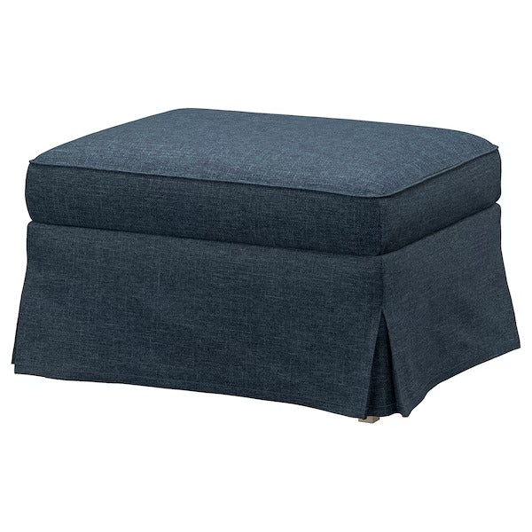 IKEA Ektorp footstool with storage kilanda dark blue