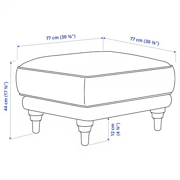 IKEA Esseboda footstool tallmyra blue brown