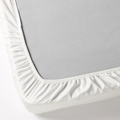 IKEA FARGMARA Fitted sheet, white, 90x200 cm (35x79 ") | IKEA Bed linen | Eachdaykart