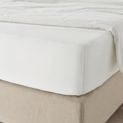 IKEA FARGMARA Fitted sheet, white, 90x200 cm (35x79 ") | IKEA Bed linen | Eachdaykart