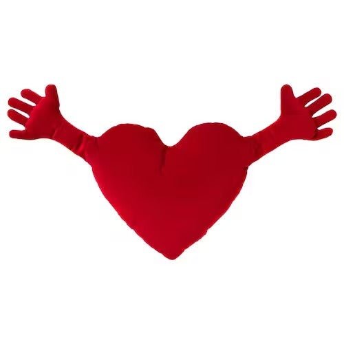 IKEA FAMNIG HJARTA Cushion, red, 40x101 cm (16x40 ") | IKEA Soft Toys | Eachdaykart