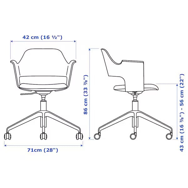 IKEA Fjallberget conference chair with castors
