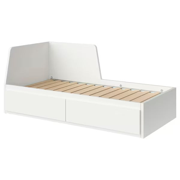 IKEA Flekke day bed frame with 2 drawers white