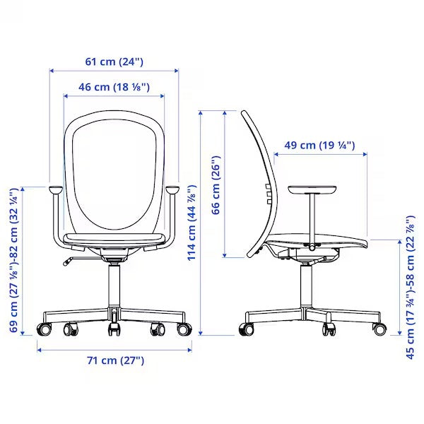 IKEA Flintan office chair with armrests
