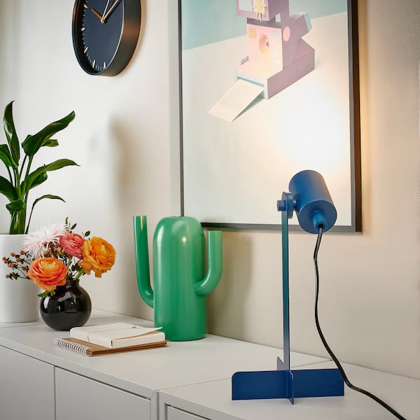 IKEA FLOTTILJ Desk lamp, dark blue | IKEA Table Lamps | Eachdaykart